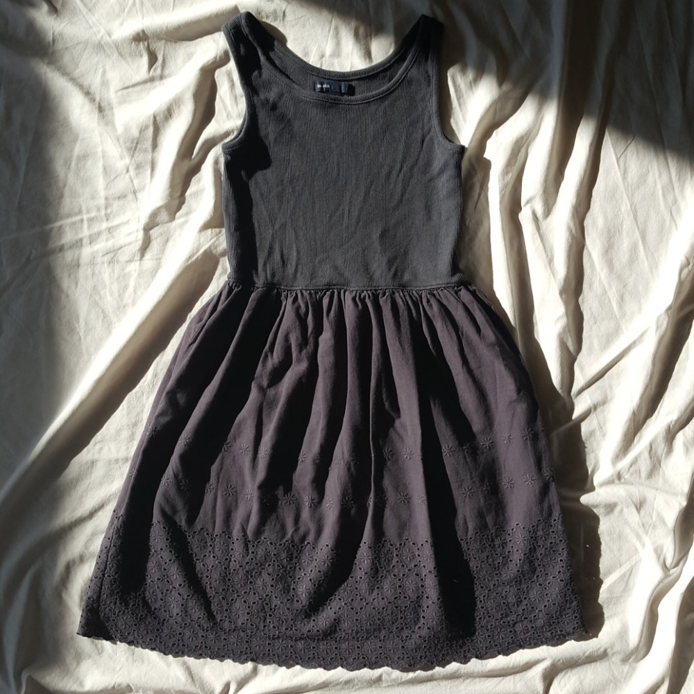 Used GAP Kids Girls Navy Mix-Media Tank Dress